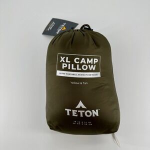 Teton Sports Gear Yellow & Tan XL Camp Pillow NWT